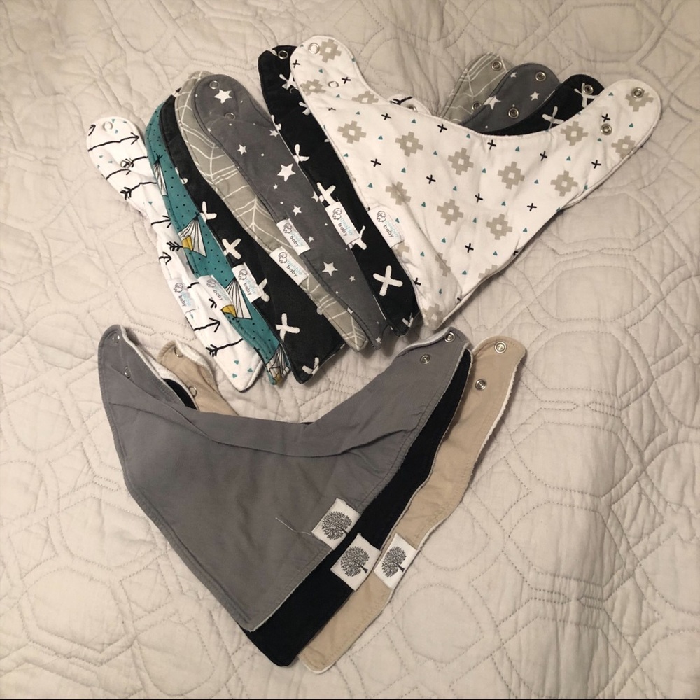 Set of 10 Goobie Baby and Good Baby Bandana Bibs